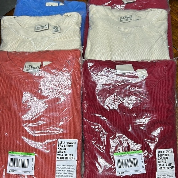 LLBean pullovers long sleeve size XXL- reg mens made in Peru round neck NWT - Picture 3 of 13